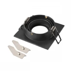 SLV 1007340 NEW TRIA® 75 Deckeneinbauring quadratisch 90x90mm schwarz IP20