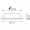 SLV 1007624 NEW TRIA® 75 XL Deckeneinbauleuchte rund max. 10W GU10 weiß