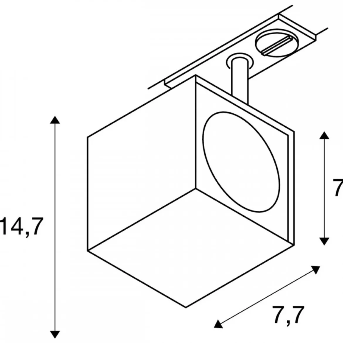 SLV No. 143351 ALTRA DICE Spot eckig weiß GU10 inklusive 1-Phasen-Adapter