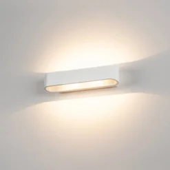 SLV No. 151271 ASSO 300 LED Wandleuchte oval weiss 3000K up and down