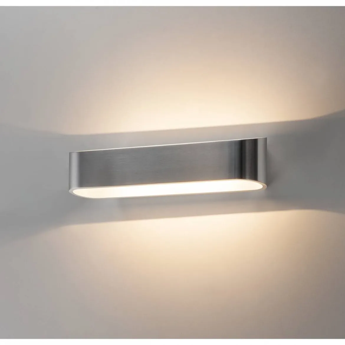 SLV No. 151275 ASSO 300 LED Wandleuchte oval alu gebürstet 3000K up and down