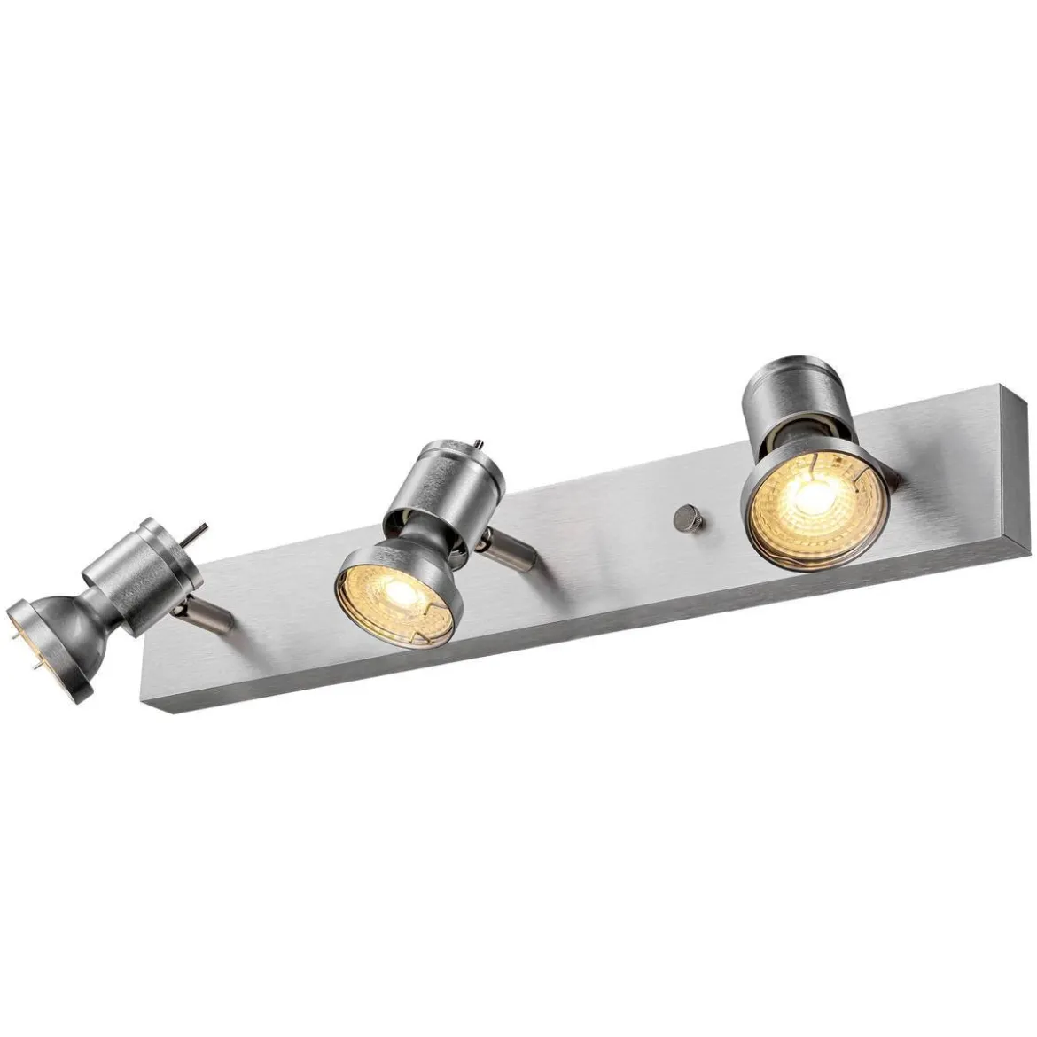 SLV No. 147443 ASTO III Wand- und Deckenleuchte alu gebürstet 3xGU10 Spot max. 75W