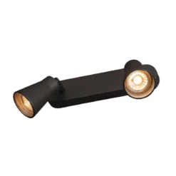 SLV No. 1000889 AVO CW Double Indoor Wand- und Deckenaufbauleuchte QPAR51 schwarz