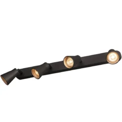 SLV No. 1000895 AVO CW Quad Indoor Wand- und Deckenaufbauleuchte QPAR51 schwarz