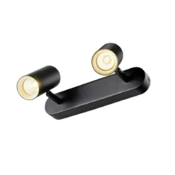 SLV 1008719 NOBLO® Wandlampe oder Deckenlampe double rund 2700K PHASE 32° schwarz