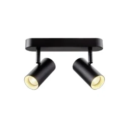 SLV 1008713 NOBLO® Wand- und Deckenaufbauleuchte double rund 3000K 12W PHASE 32° schwarz