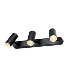SLV 1008720 NOBLO® Wand- und Deckenaufbauleuchte triple rund 2700K 19W PHASE 32° schwarz