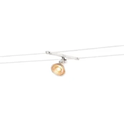 SLV No. 139091 COSMIC Lampenhalter für TENSEO Niedervolt-Seilsystem QR-C51 weiß schwenkbar