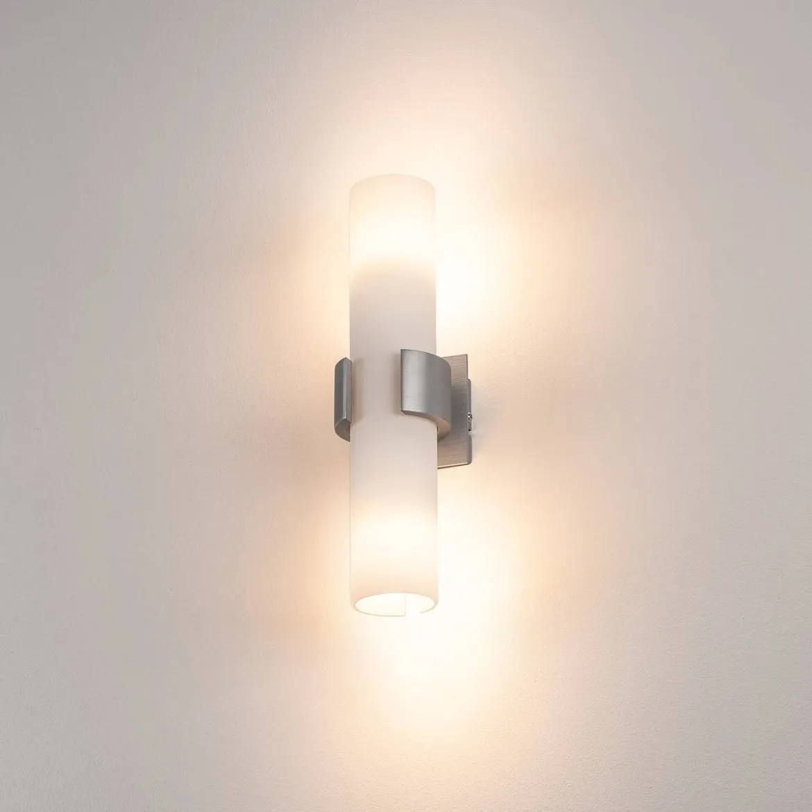 SLV No. 147529 DENA II Wandleuchte alu gebürstet Glas teilsatiniert 2xE14 max. 40W