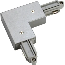 SLV No. 143062 Eckverbinder für 1-Phasen HV-Stromschiene Aufbauversion silbergrau Erde innen