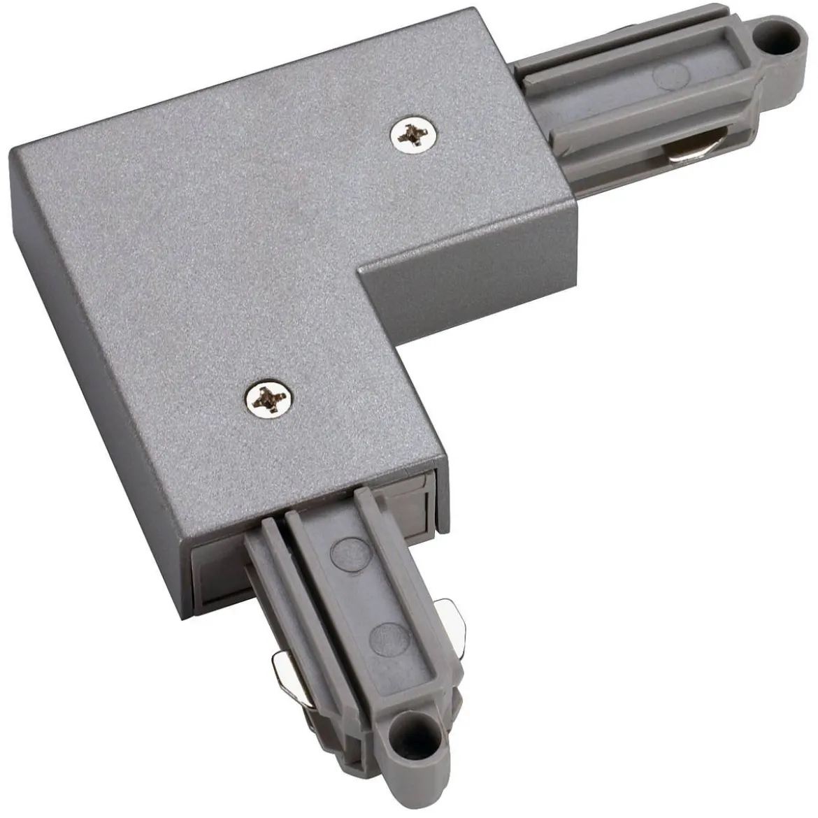 SLV No. 143052 Eckverbinder für 1-Phasen HV-Stromschiene Aufbauversion silbergrau Erde auss