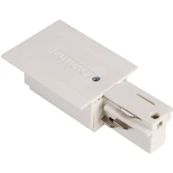 SLV No. 1001534 Einspeiser für EUTRAC 3-Phasen-Einbauschieschiene Erde rechts weiß