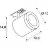 SLV No. 1000711 ENOLA_C Spot schwarz 11,2 W 3000 K 35 ° inklusive 1-Phasen-Adapter