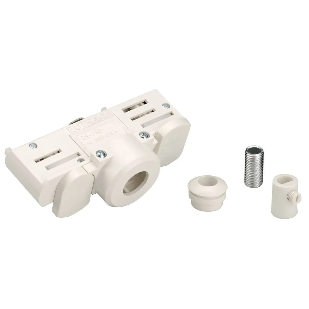 SLV No. 1001542 EUTRAC Pendelleuchtenadapter für 3-Phasenstromschiene verkehrsweiß