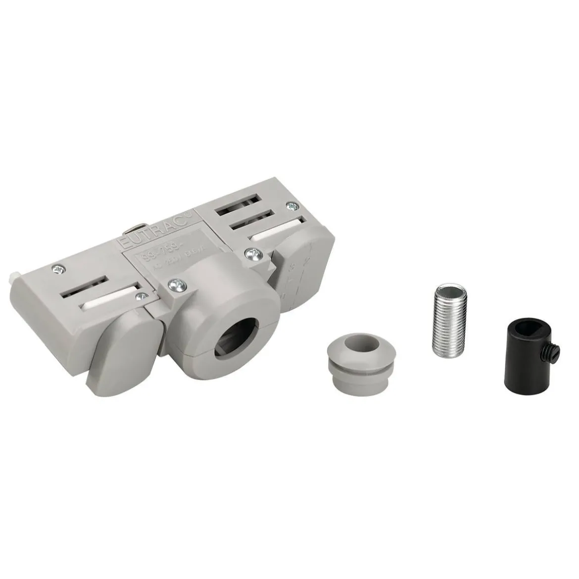 SLV No. 145994 EUTRAC Pendelleuchtenadapter für 3-Phasenstromschiene silbergrau