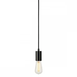 SLV No. 132690 FITU Pendelleuchte A60 rund schwarz 5m Kabel mit offenem Kabelende max. 60W