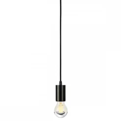 SLV No. 132690 FITU Pendelleuchte A60 rund schwarz 5m Kabel mit offenem Kabelende max. 60W