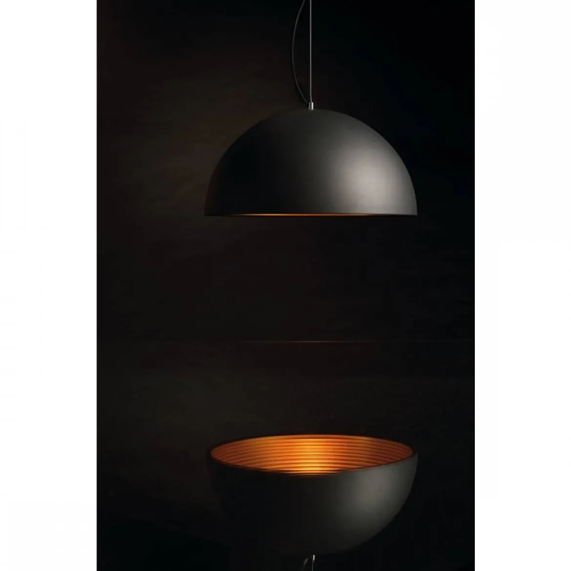 SLV No. 155930 FORCHINI M Pendelleuchte PD-1 50cm rund schwarz gold E27 max. 40W