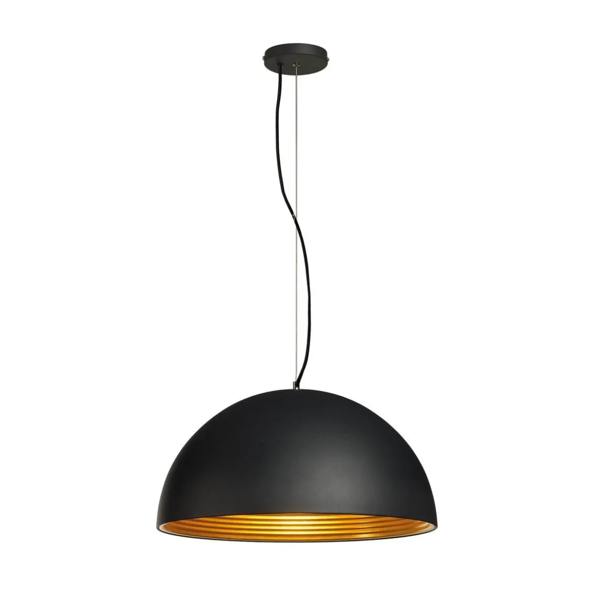 SLV No. 155930 FORCHINI M Pendelleuchte PD-1 50cm rund schwarz gold E27 max. 40W