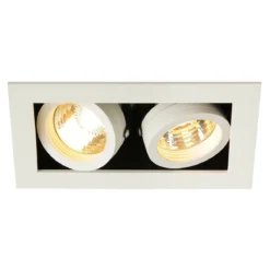 SLV No. 115521 KADUX 2 GU10 Downlight eckig mattweiss max. 2x50W