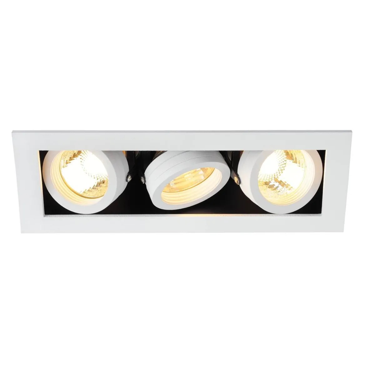 SLV No. 115531 KADUX 3 GU10 Downlight eckig mattweiss max. 3x50W
