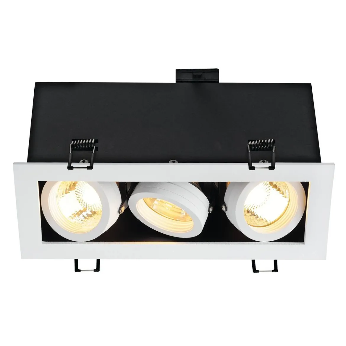 SLV No. 115531 KADUX 3 GU10 Downlight eckig mattweiss max. 3x50W