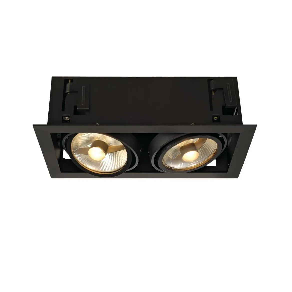 SLV No. 115550 KADUX 2 QAPR111 Einbauleuchte 2-flammig eckig schwarz max. 2x75W