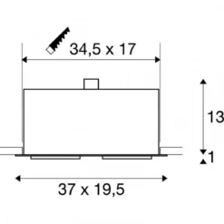 SLV No. 115551 KADUX 2 QAPR111 Einbauleuchte 2-flammig eckig weiß max. 2x75W