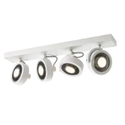 SLV No. 1002024 KALU CW Indoor Wand- und Deckenaufbauleuchte quad QPAR111 weiß 4x75W