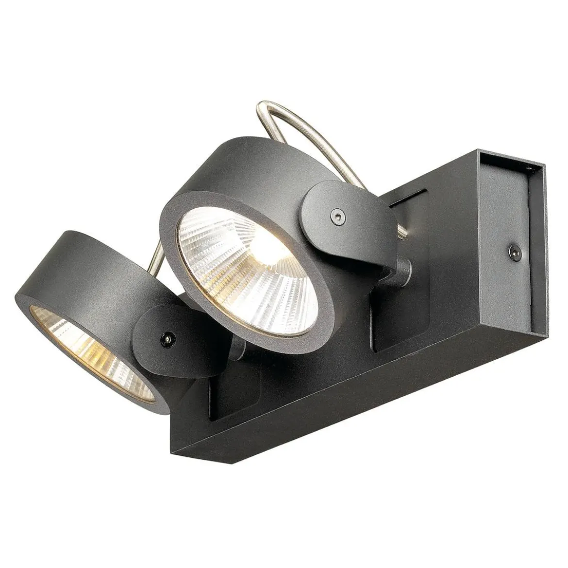 SLV No. 1000129 KALU LED 2 Wand- und Deckenleuchte schwarz 3000K 60°