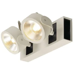 SLV No. 1000130 KALU LED 2 Wand- und Deckenleuchte weiss schwarz 3000K 60°