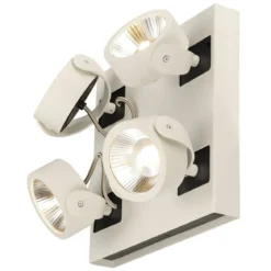 SLV No. 1000136 KALU LED 4 Wand- und Deckenleuchte square weiss schwarz 3000K 60°