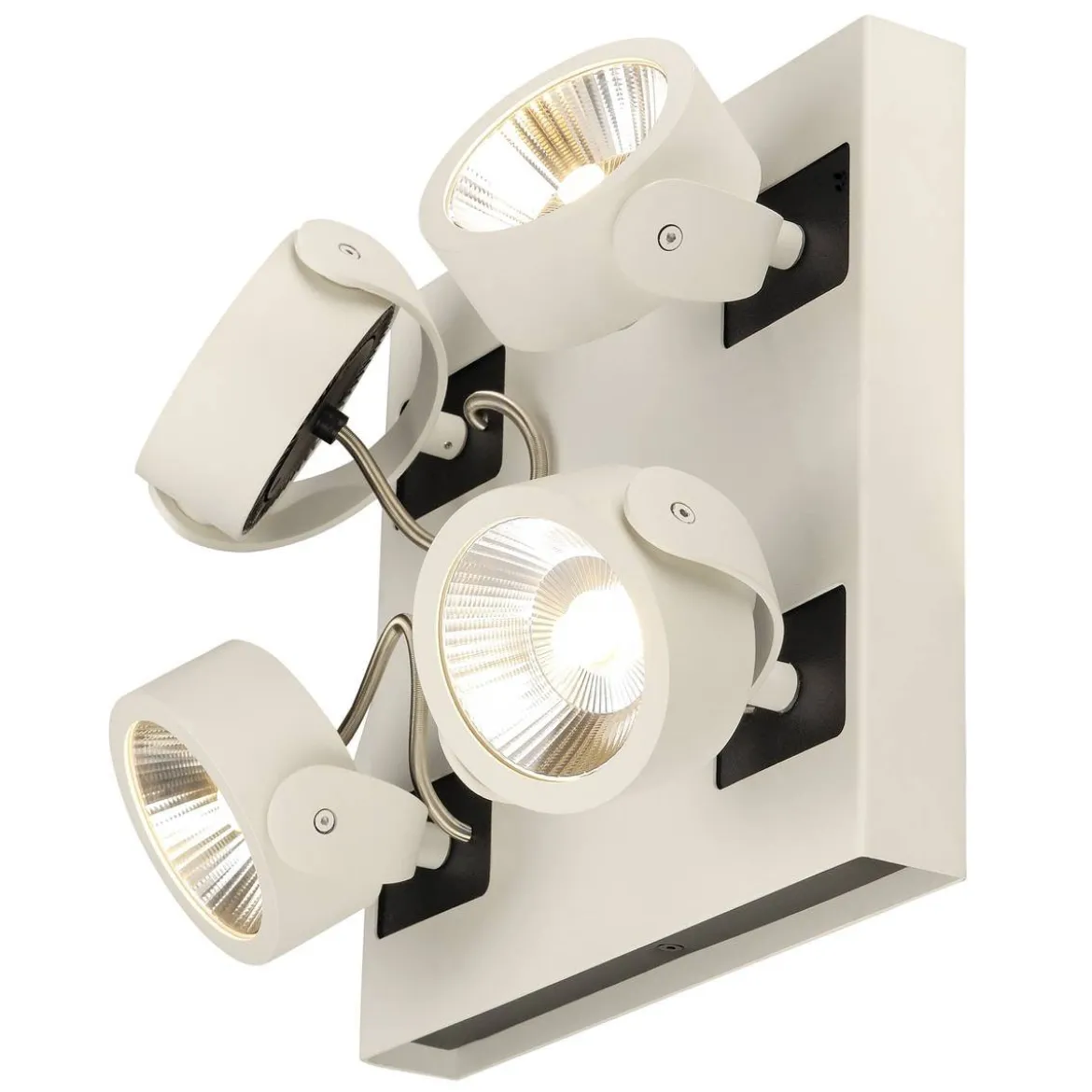 SLV No. 1000136 KALU LED 4 Wand- und Deckenleuchte square weiss schwarz 3000K 60°