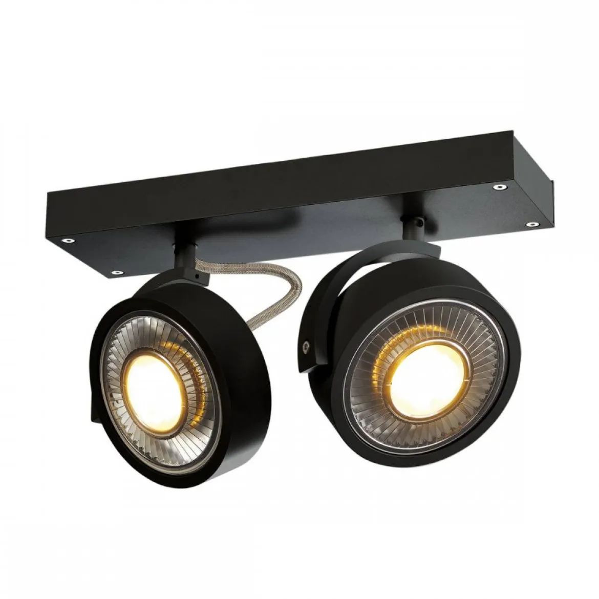 SLV No. 1000703 KALU 2 QPAR111 Wand- und Deckenleuchte schwarz max. 75W