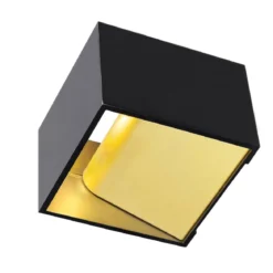 SLV No. 151320 LOGS IN Wandleuchte eckig schwarz messing LED 3000K