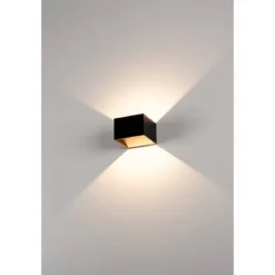 SLV No. 151320 LOGS IN Wandleuchte eckig schwarz messing LED 3000K