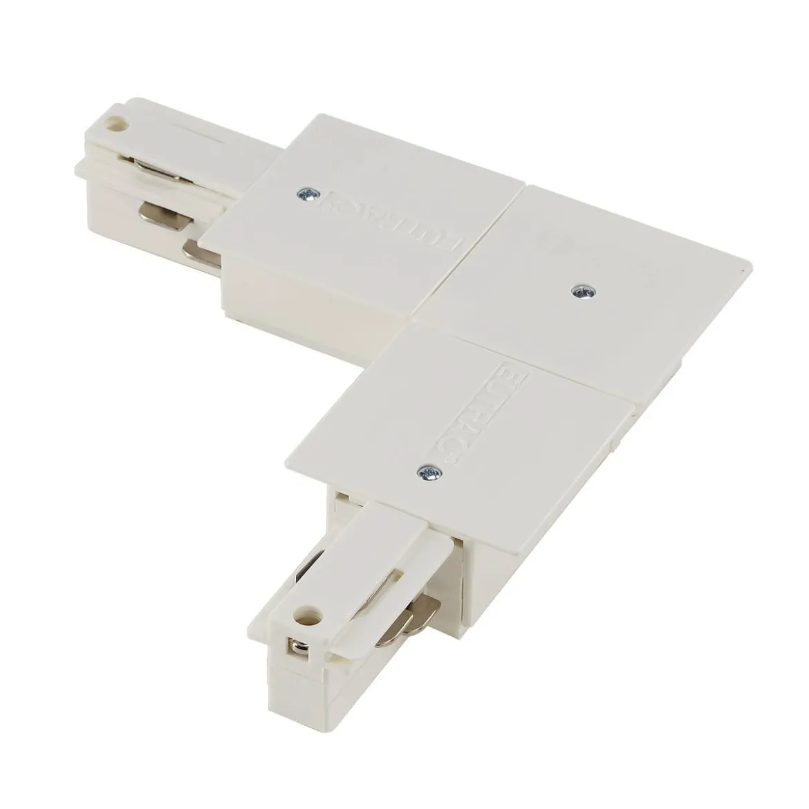 SLV No. 1001537 L-Verbinder für EUTRAC 3-Phasen-Einbauschieschiene Erde innen weiß