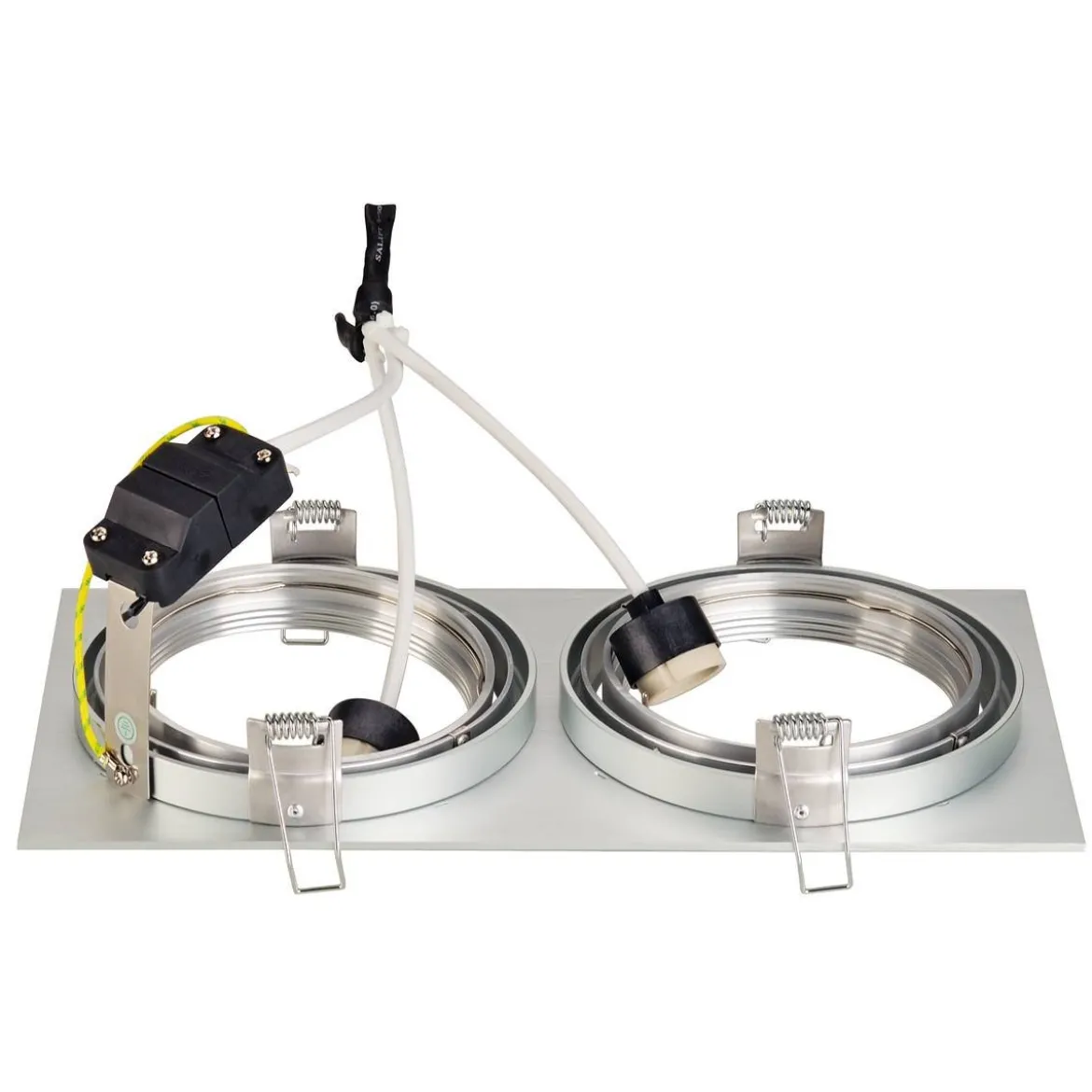 SLV No. 111382 NEW TRIA 300 Downlight rechteckig alu brushed GU10 max. 2x75W