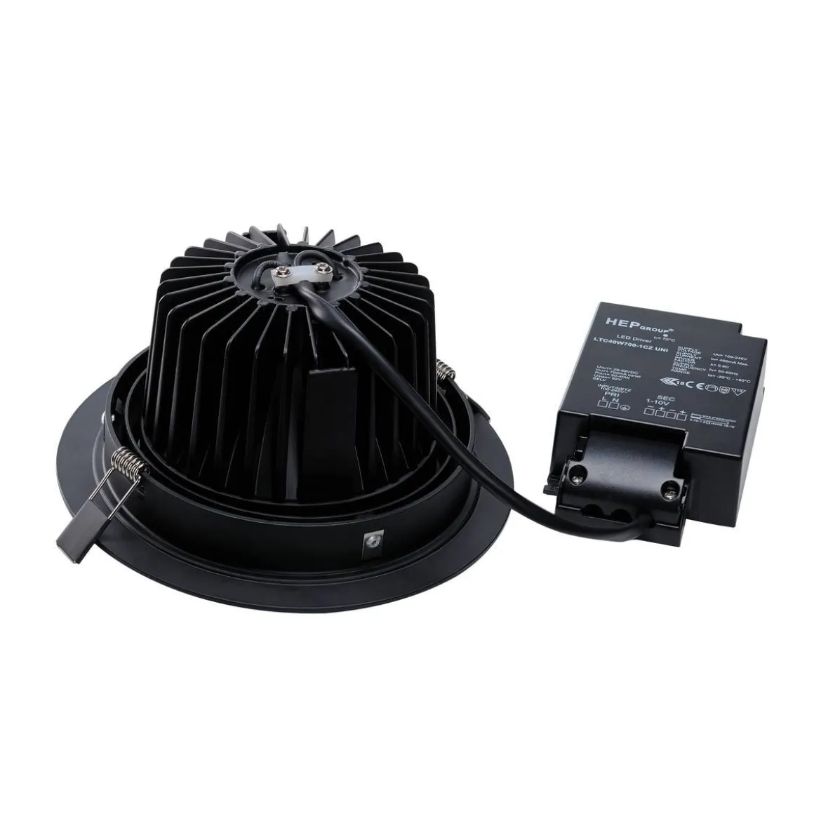 SLV No. 114270 NEW TRIA 150 LED Einbauleuchte rund 3000K 2425lm 30° schwarz