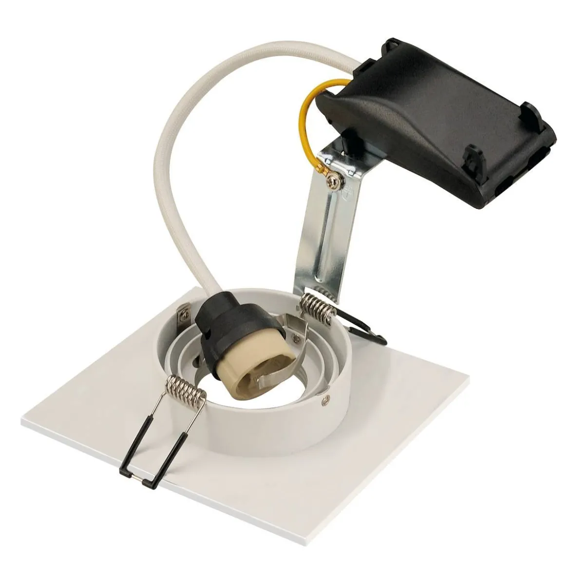 SLV No. 113451 NEW TRIA XL SQUARE GU10 Downlight mattweiss max. 50W inkl. Clipfedern