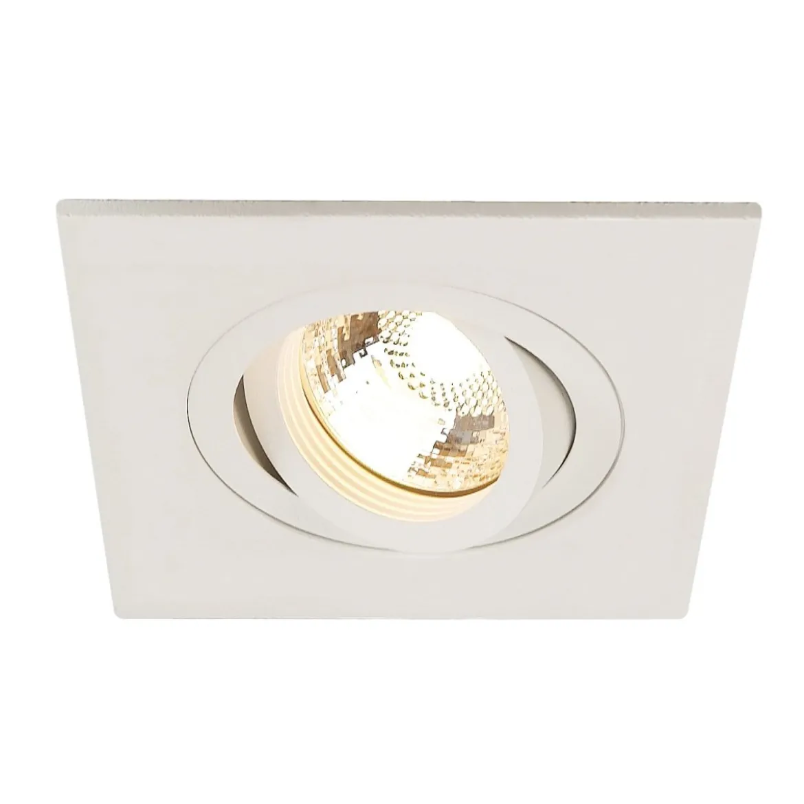SLV No. 113451 NEW TRIA XL SQUARE GU10 Downlight mattweiss max. 50W inkl. Clipfedern