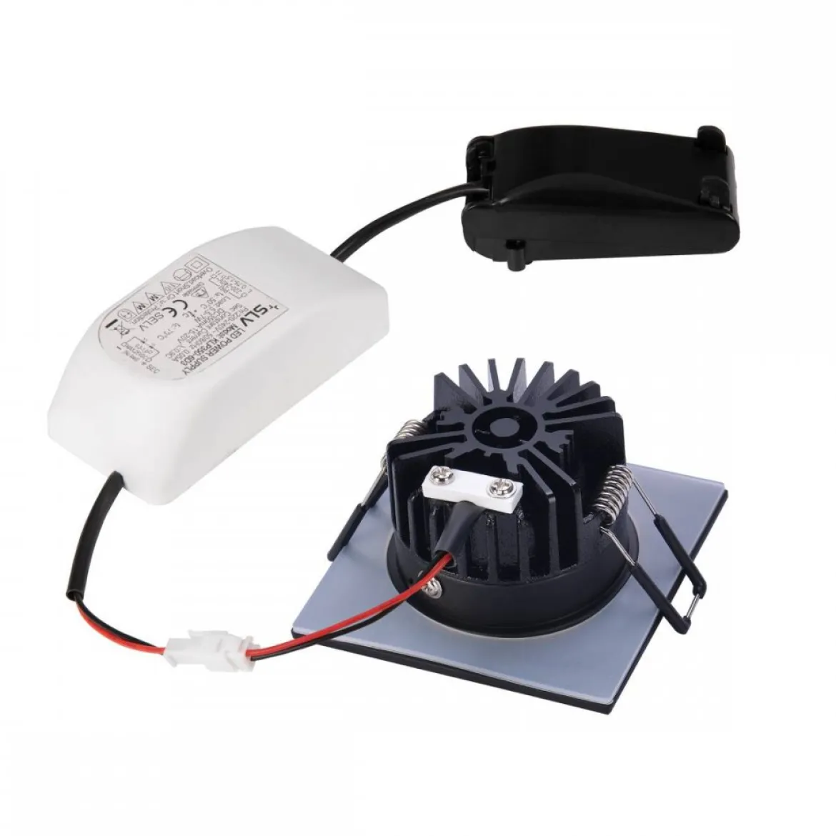 SLV No. 1002101 PATTA-I LED Outdoor Deckeneinbauleuchte eckig IP65 schwarz 1800-3000K