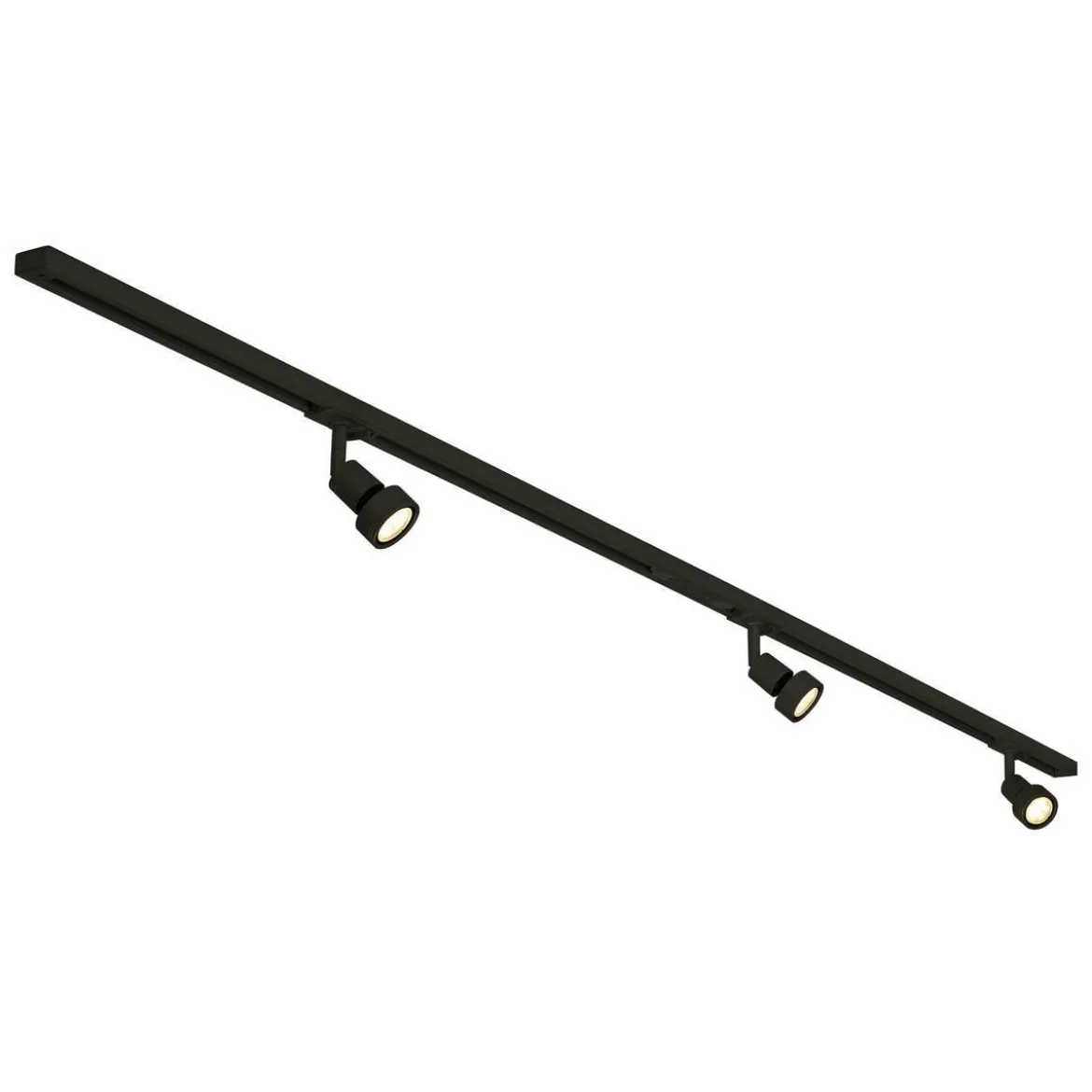 SLV No. 143190 1-Phasen Hochvolt-Set 3-flammig schwarz 3 x PURI und LED Leuchtmittel