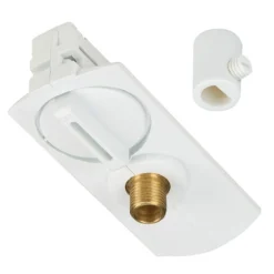 SLV No. 143121 1-Phasen Pendelleuchtenadapter weiß inklusive Zugentlastung und Gewindestück
