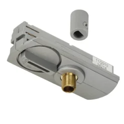 SLV No. 143124 1-Phasen Pendelleuchtenadapter silber inklusive Zugentlastung und Gewindestück