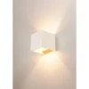 SLV No. 148018 PLASTRA CUBE Wandleuchte eckig weisser Gips G9 max. 42W