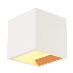 SLV No. 148018 PLASTRA CUBE Wandleuchte eckig weisser Gips G9 max. 42W