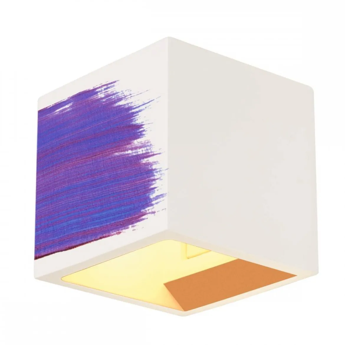 SLV No. 148018 PLASTRA CUBE Wandleuchte eckig weisser Gips G9 max. 42W