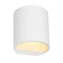SLV No. 148016 PLASTRA Wandleuchte GL 104 ROUND weisser Gips G9 max. 42W