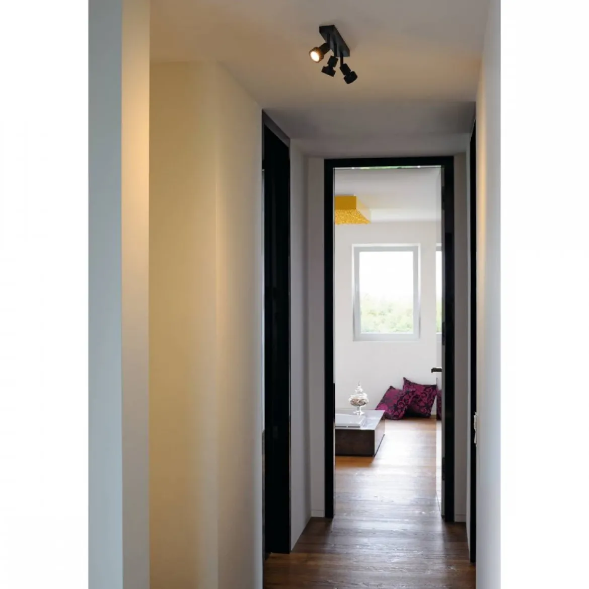 SLV No. 147380 PURI 3 Deckenleuchte schwarz 3xGU10 max. 3x50W mit Decoring